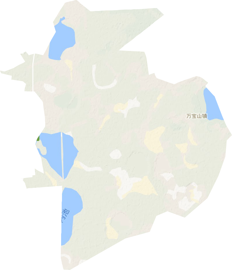 万宝山镇地形地图