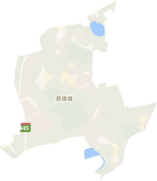 昌德镇地形地图
