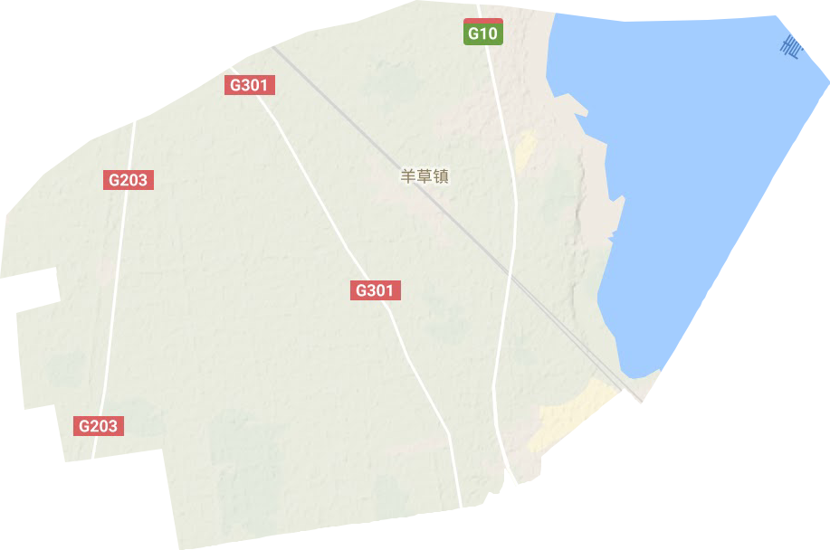 羊草镇地形地图