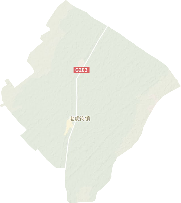 老虎岗镇地形地图