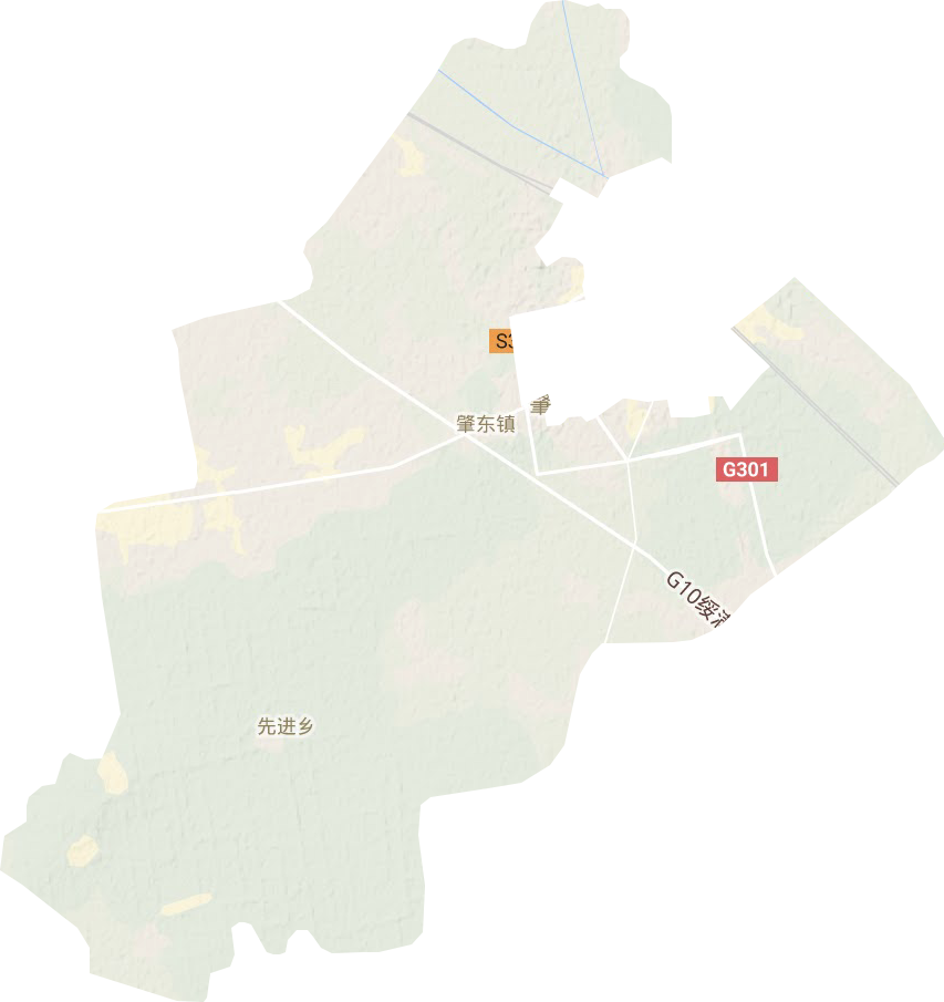 肇东镇地形地图