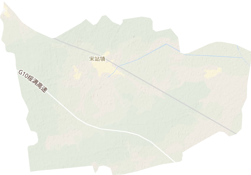 宋站镇地形地图