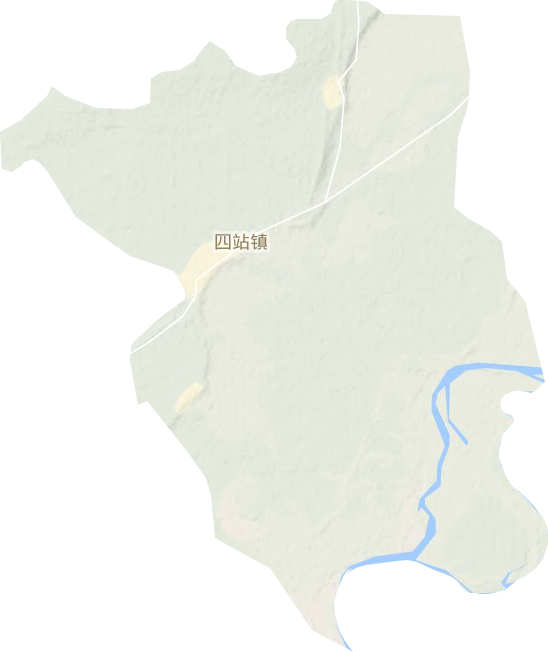 四站镇地形地图