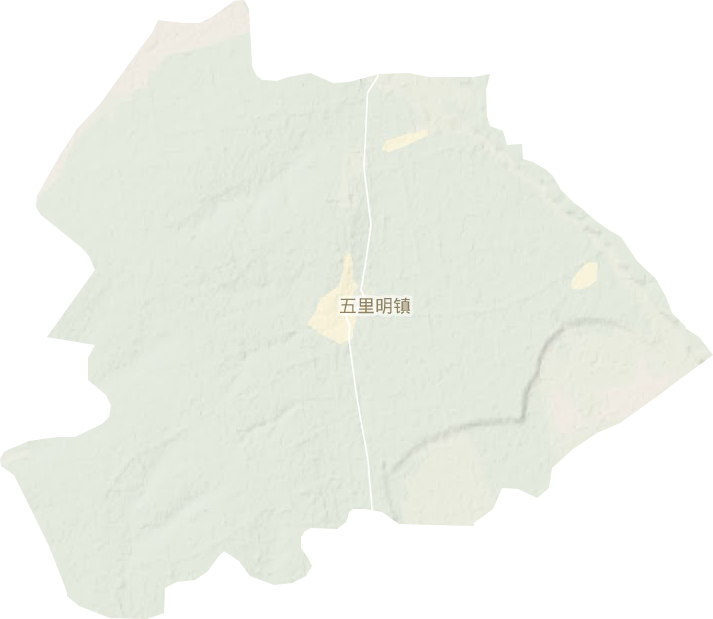五里明镇地形地图