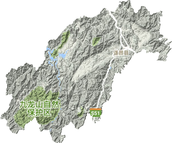 遂昌县地形地图