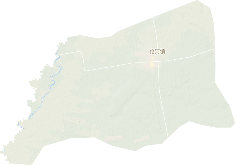 伦河镇地形地图