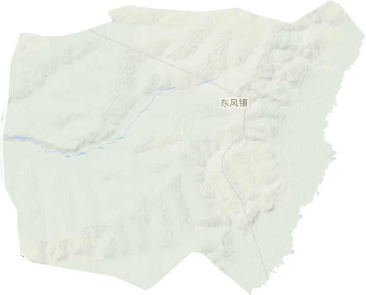 东风镇地形地图