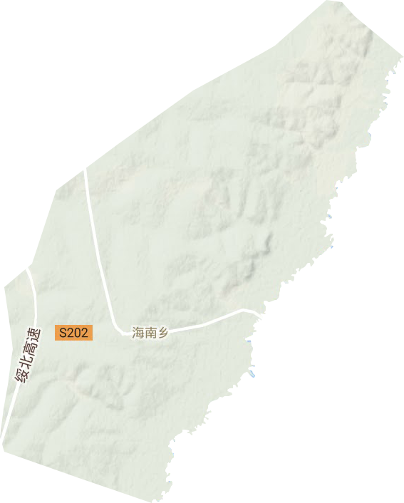 海南乡地形地图
