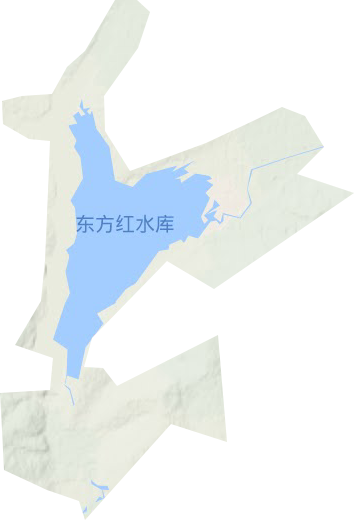 东方红水库地区地形地图
