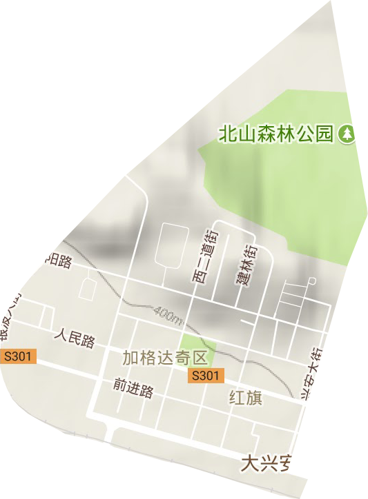 红旗街道地形地图