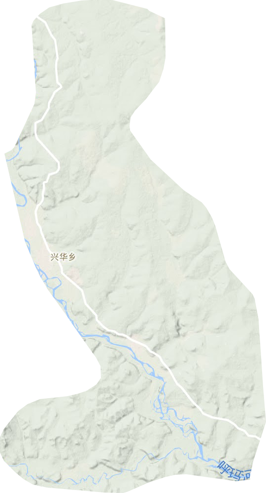 兴华乡地形地图