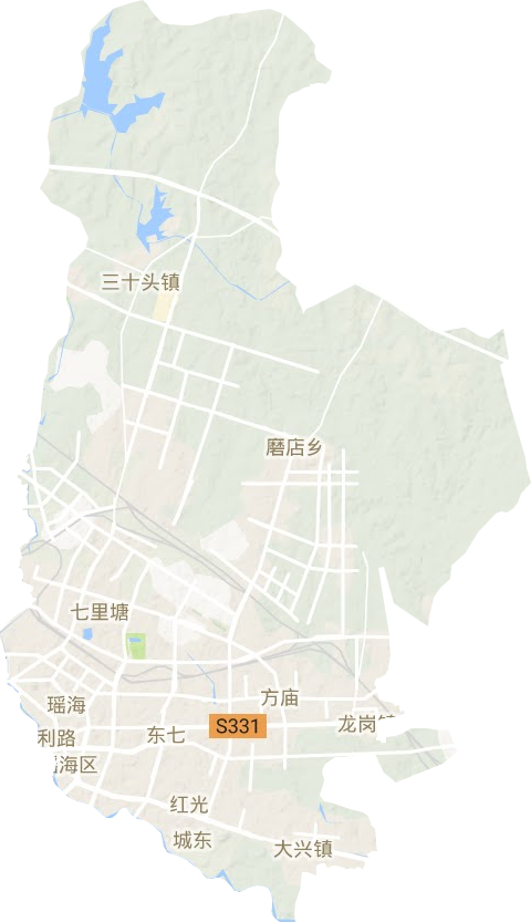 瑶海区地形地图
