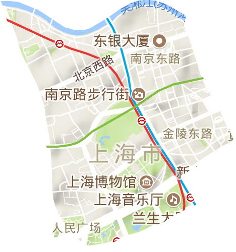南京东路街道地形地图