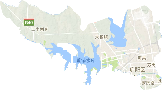 庐阳区地形地图