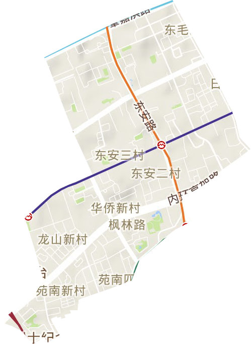 枫林路街道地形地图