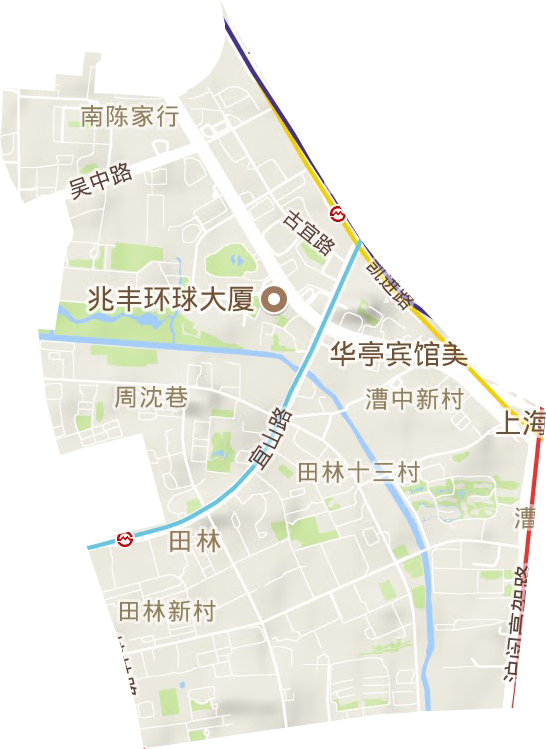 田林街道地形地图