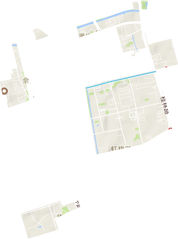 虹梅路街道地形地图