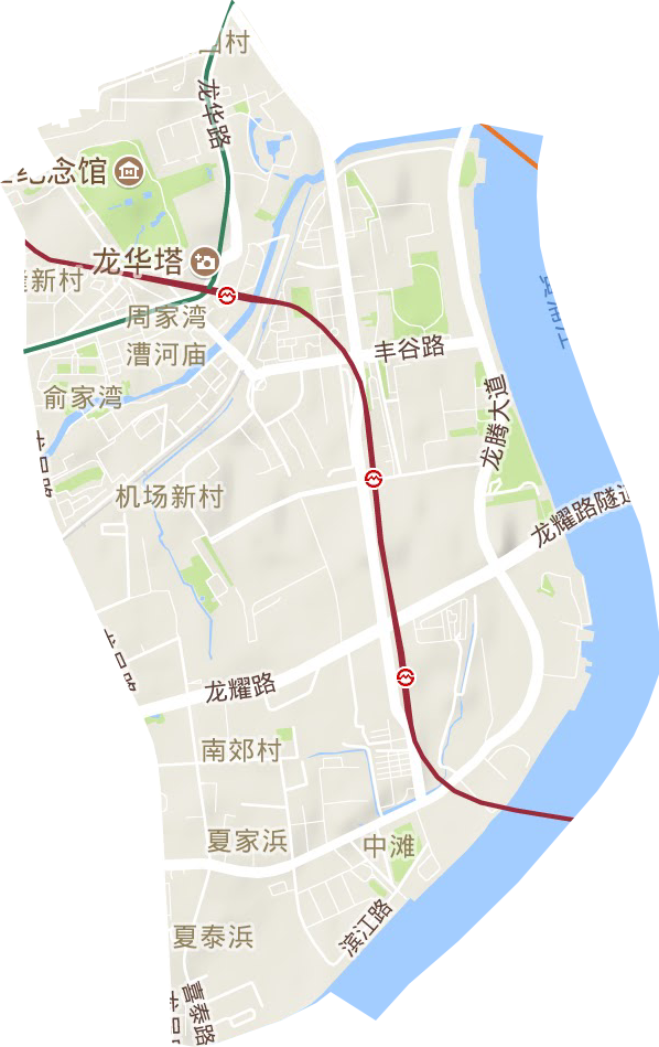 龙华街道地形地图