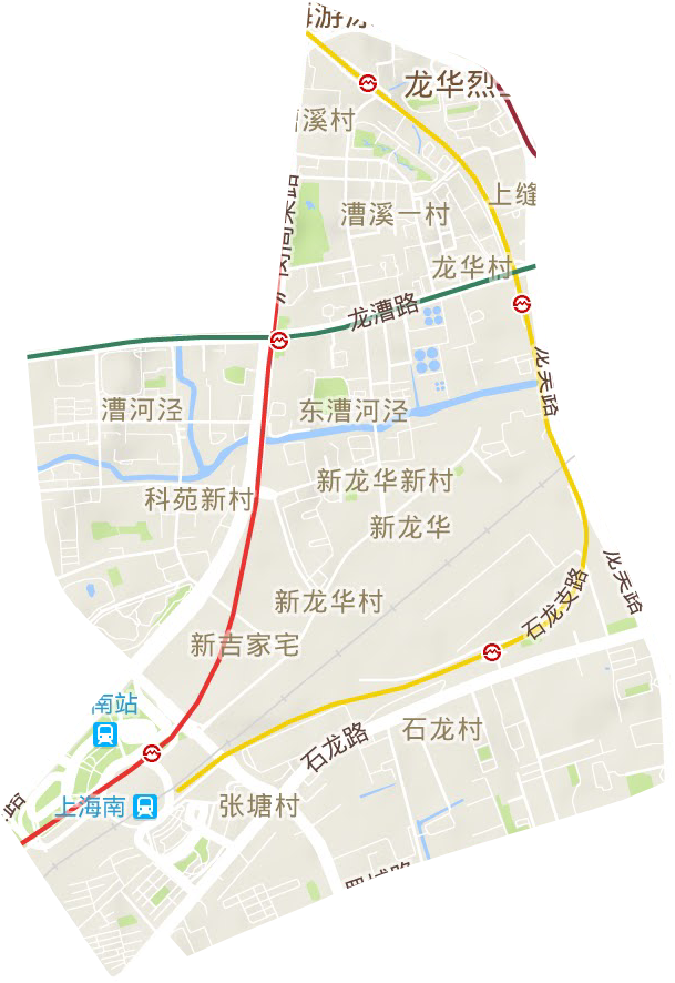 漕河泾街道地形地图