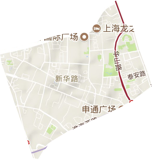 新华路街道地形地图