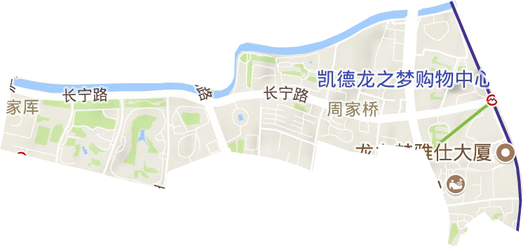 周家桥街道地形地图