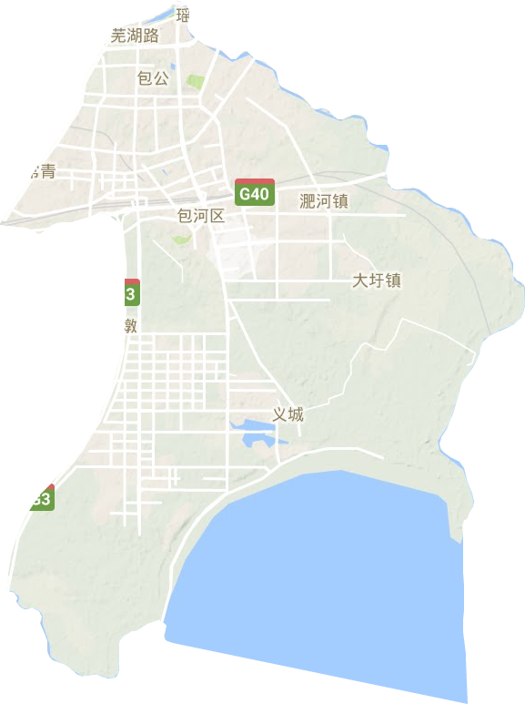包河区地形地图