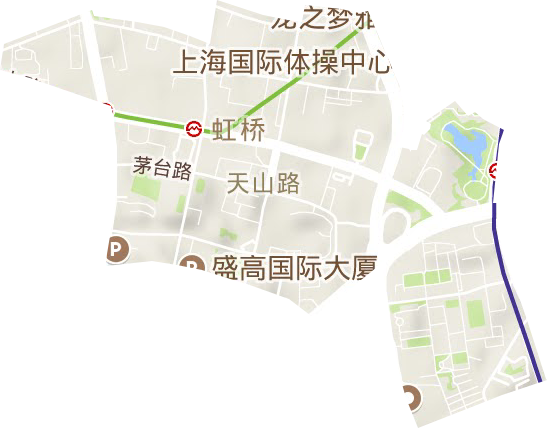 天山路街道地形地图