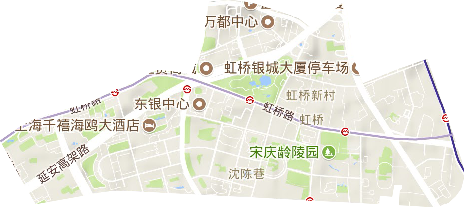 虹桥街道地形地图