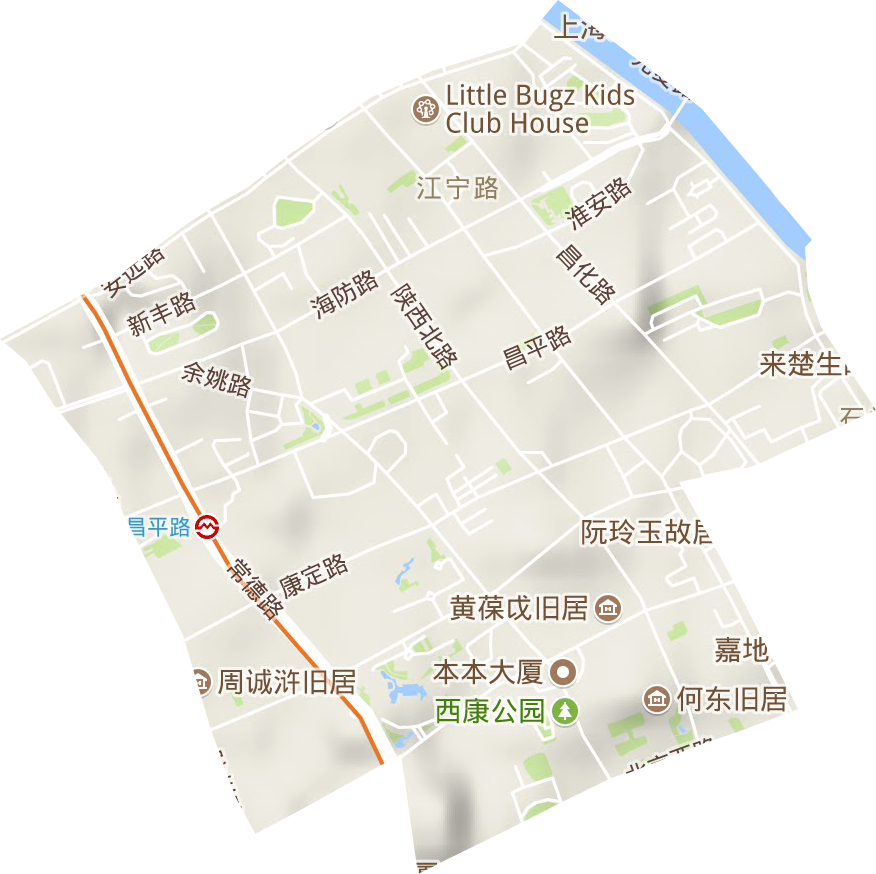 江宁路街道地形地图