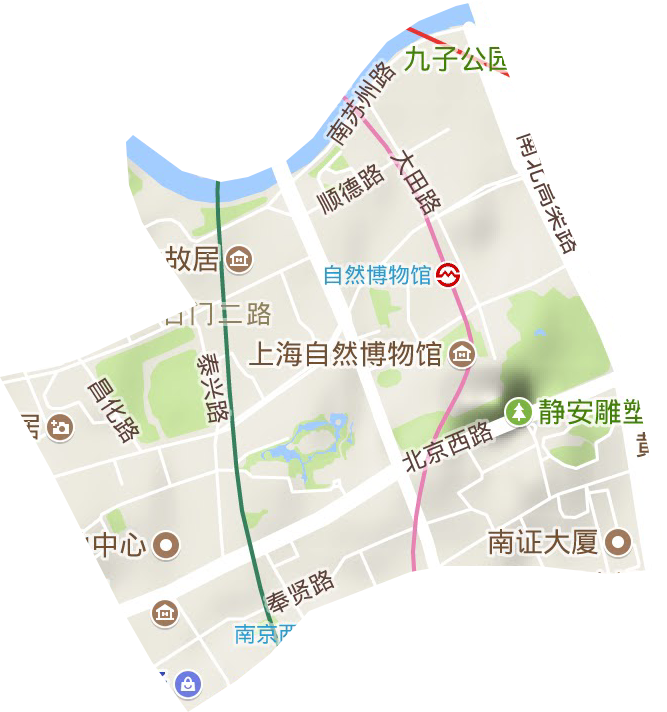 石门二路街道地形地图