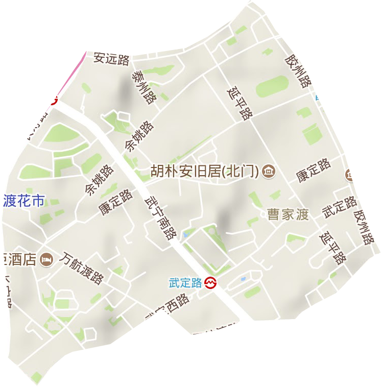 曹家渡街道地形地图