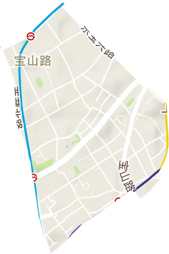 宝山路街道地形地图