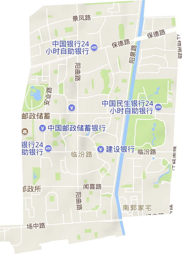 临汾路街道地形地图