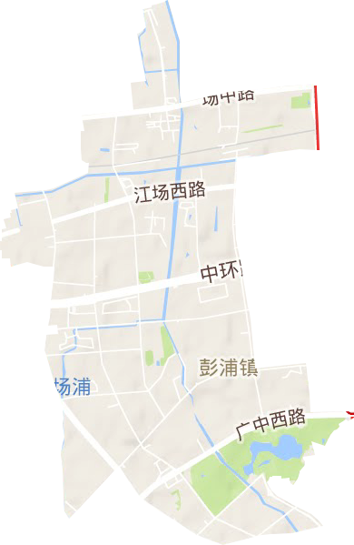 彭浦镇地形地图