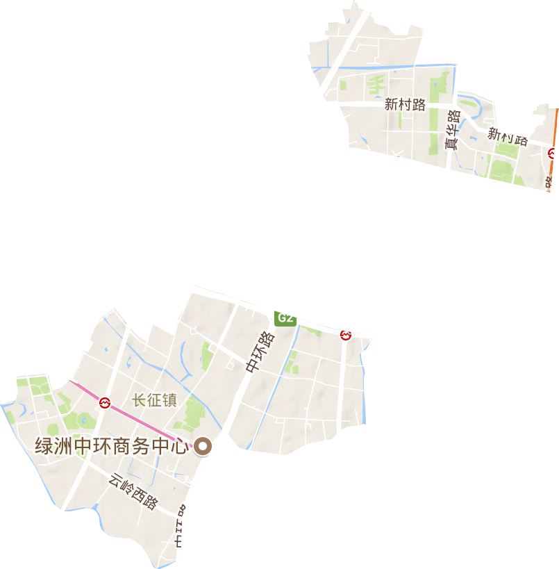 长征镇地形地图