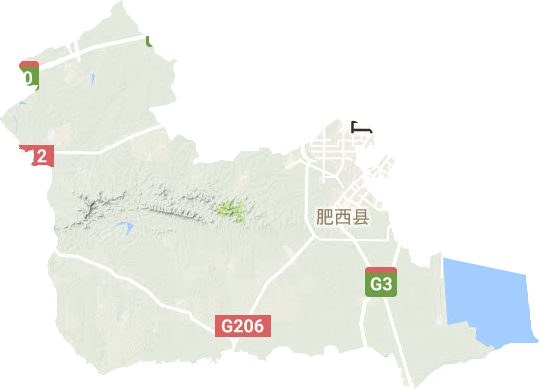 肥西县地形地图