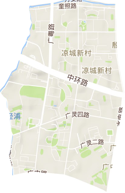 凉城新村街道地形地图