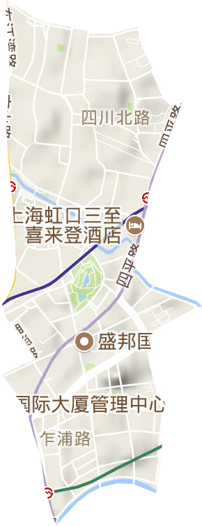 四川北路街道地形地图