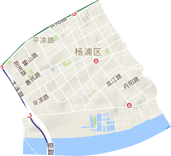 平凉路街道地形地图