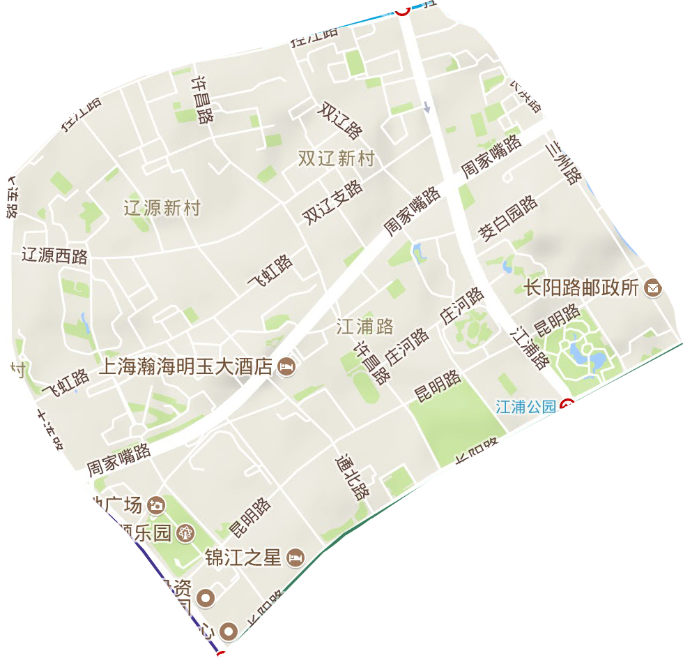 江浦路街道地形地图