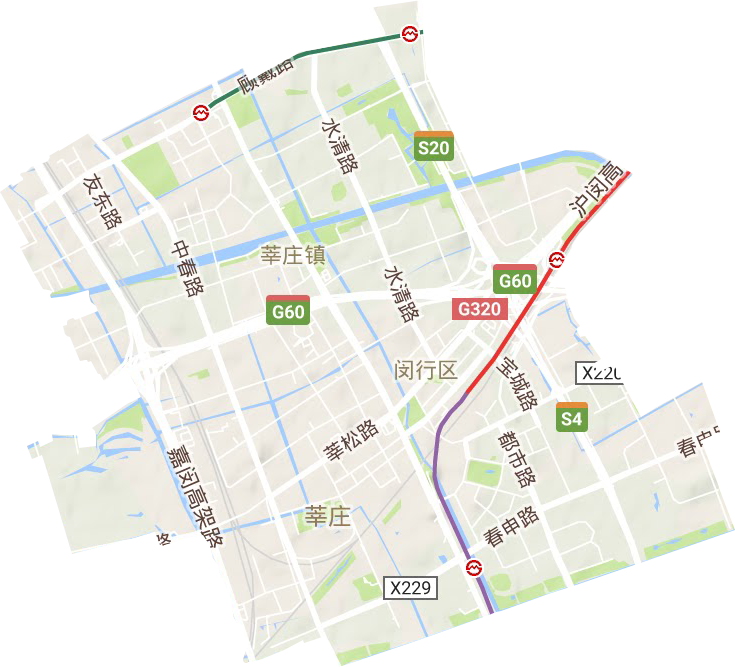 莘庄镇地形地图