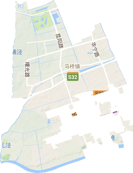 马桥镇地形地图