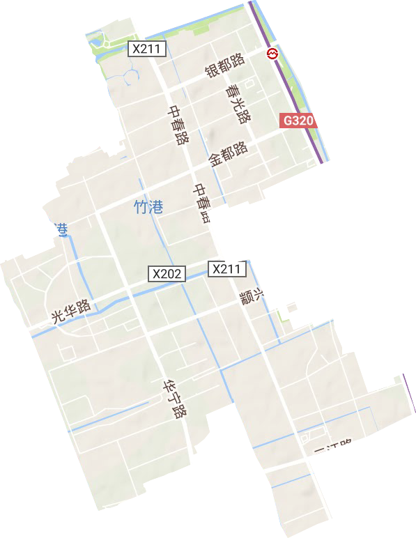 莘庄工业区地形地图