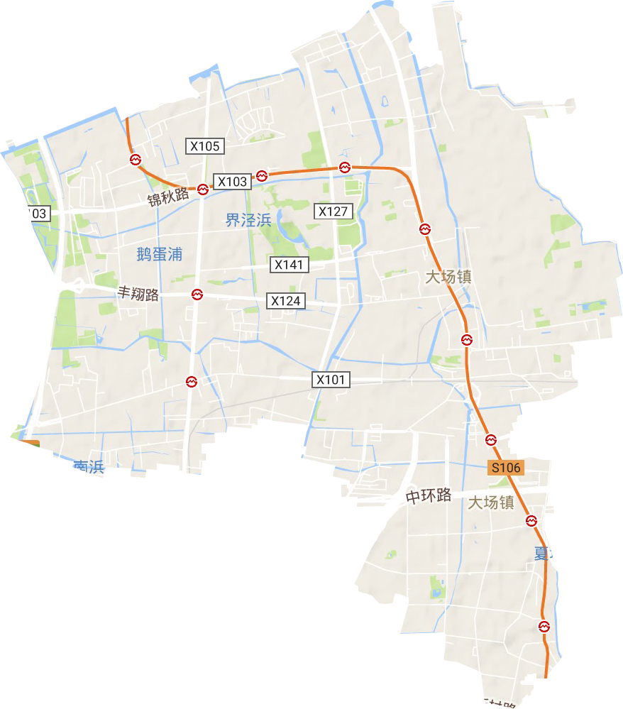 大场镇地形地图