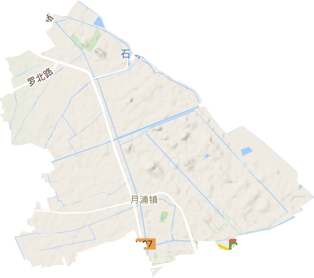 月浦镇地形地图