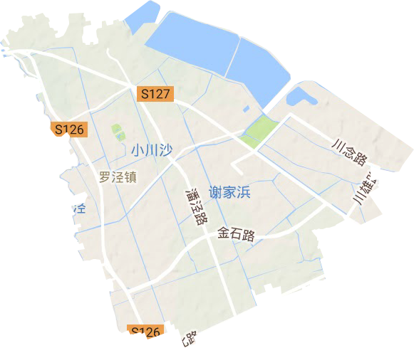 罗泾镇地形地图