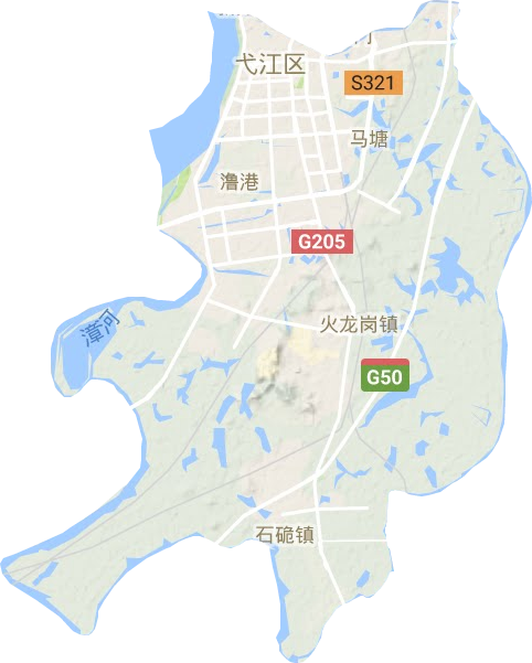 弋江区地形地图