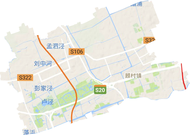 顾村镇地形地图
