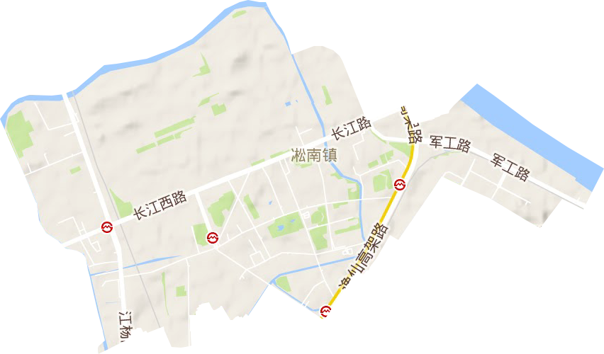 淞南镇地形地图