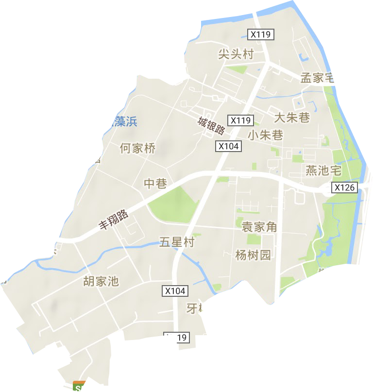 宝山城市工业园区地形地图